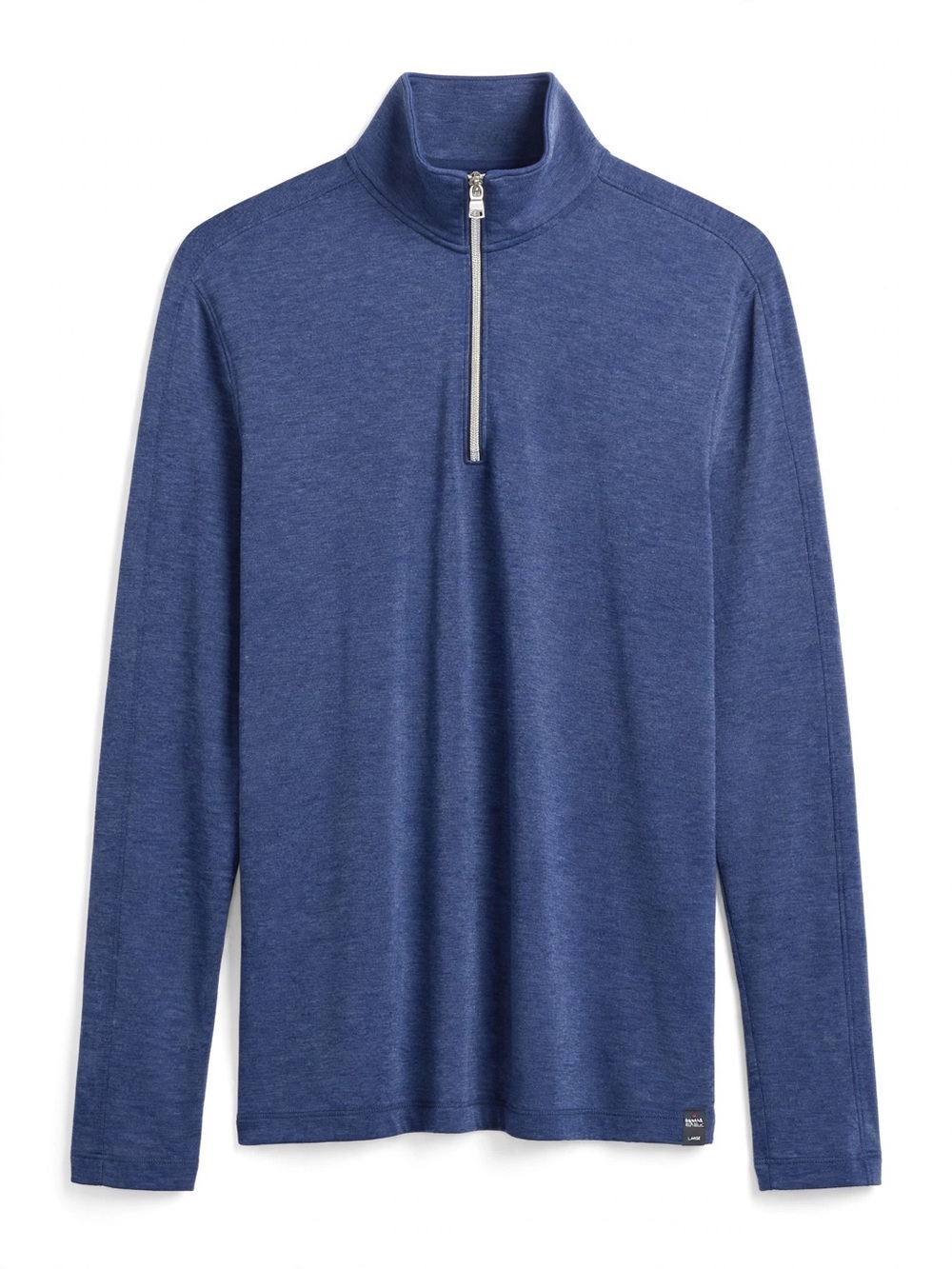 Men’s large quarter zip heather blue banana republic pullover